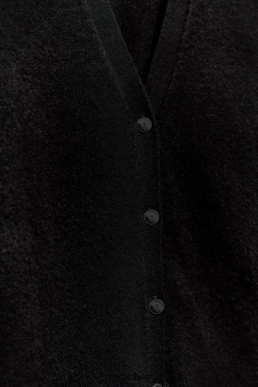 ropa cl Zara mujer Jersey polo de punto 100% lana negro JJ06N4268