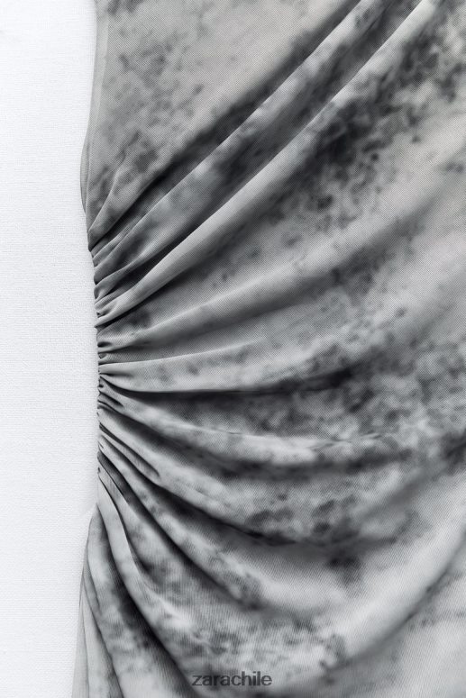 ropa cl Zara mujer body de tul estampado grises JJ06N4257