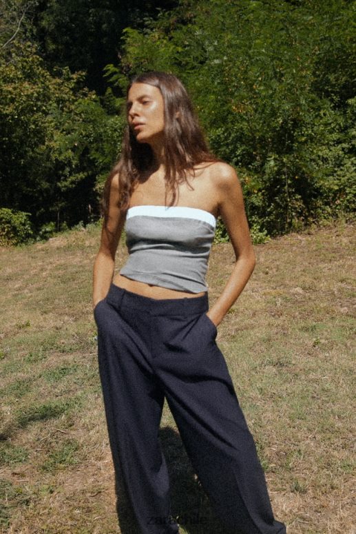 ropa cl Zara mujer boxer mixto gris JJ06N4254