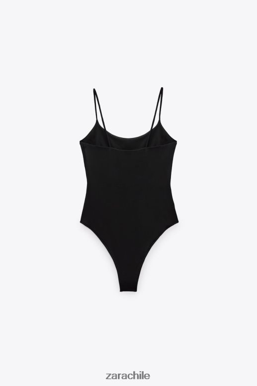 ropa cl Zara mujer mono de tiras negro JJ06N4283