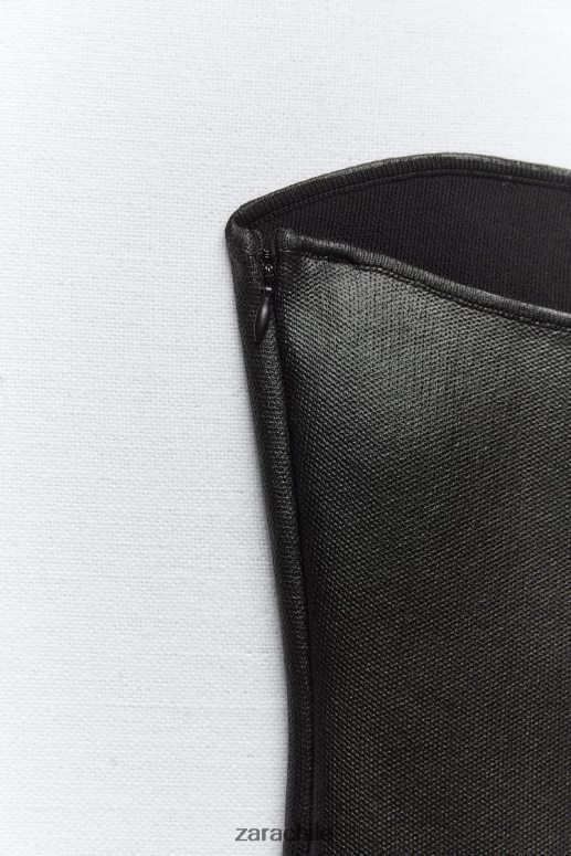 ropa cl Zara mujer top corpiño de punto negro JJ06N4267