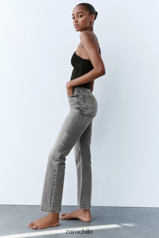 ropa cl Zara mujer top de punto cruzado negro JJ06N4276