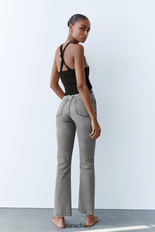 ropa cl Zara mujer top de punto cruzado negro JJ06N4276