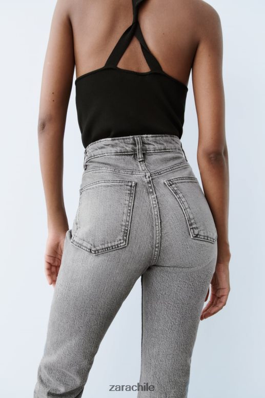 ropa cl Zara mujer top de punto cruzado negro JJ06N4276