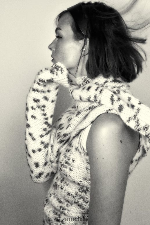 ropa cl Zara mujer top largo de punto mixto sólo uno JJ06N4261