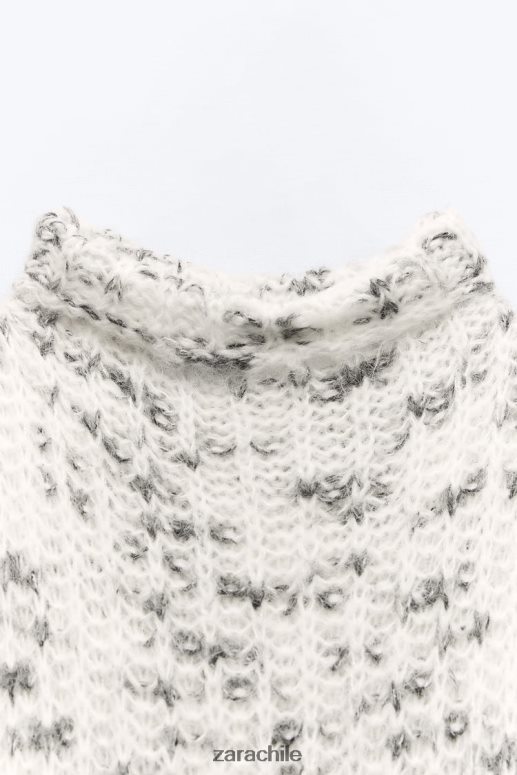 ropa cl Zara mujer top largo de punto mixto sólo uno JJ06N4261