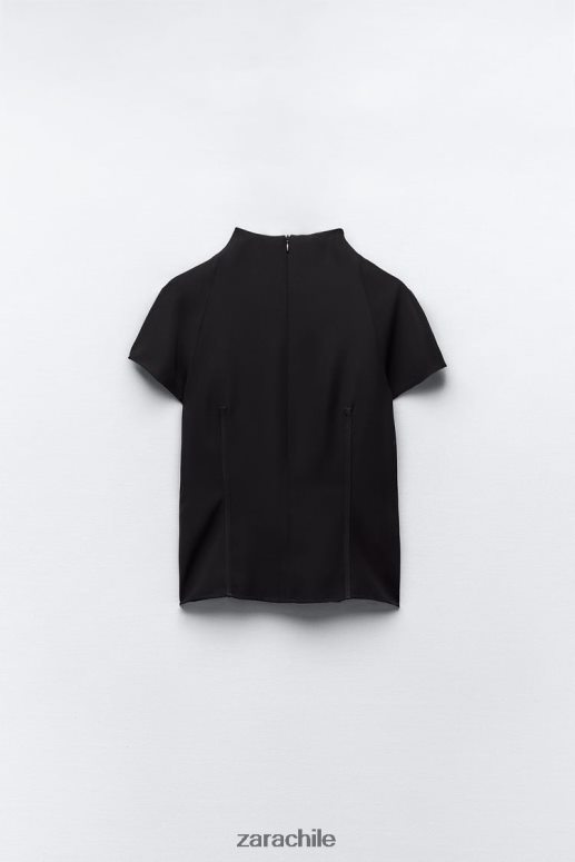 ropa cl Zara mujer top técnico negro JJ06N4249