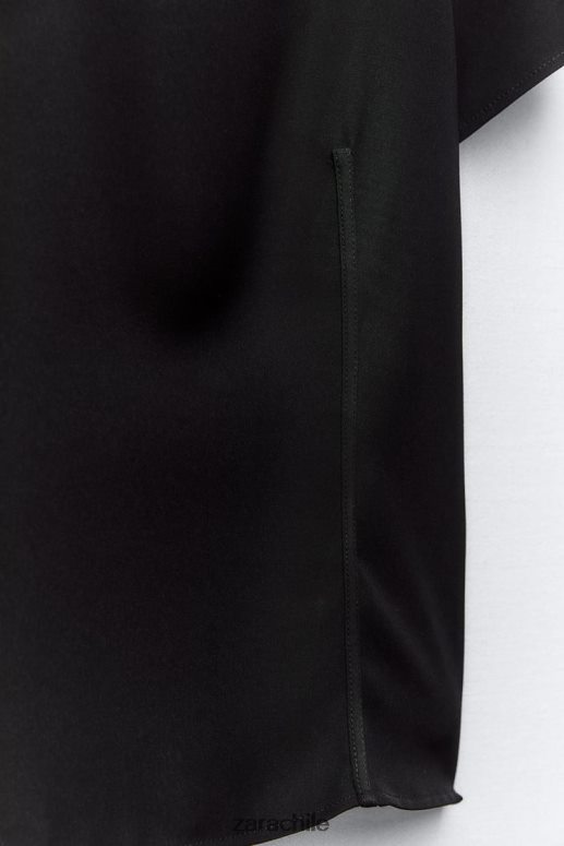 ropa cl Zara mujer top técnico negro JJ06N4249