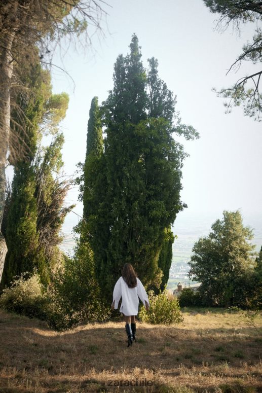 ropa cl Zara mujer camisa a rayas con puños oversize blanco JJ06N4289