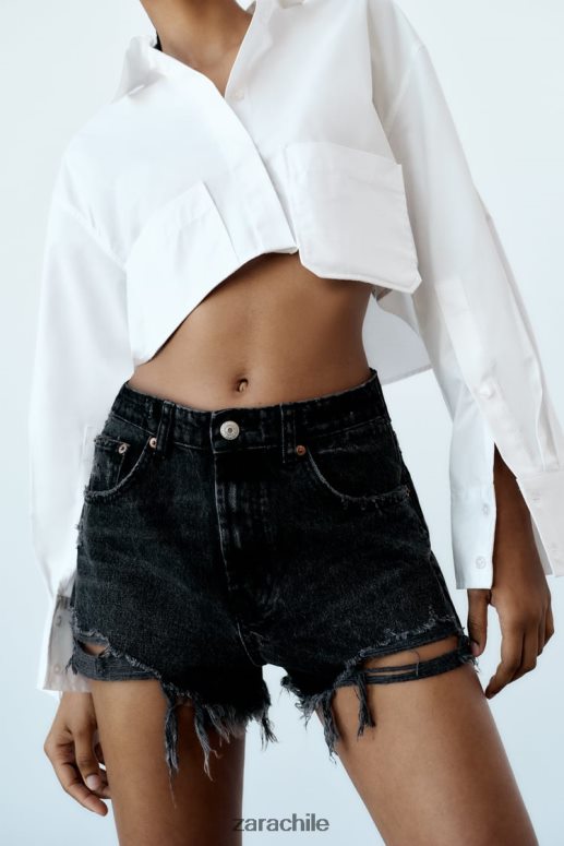 ropa cl Zara mujer camisa con bolsillo corto blanco JJ06N4412