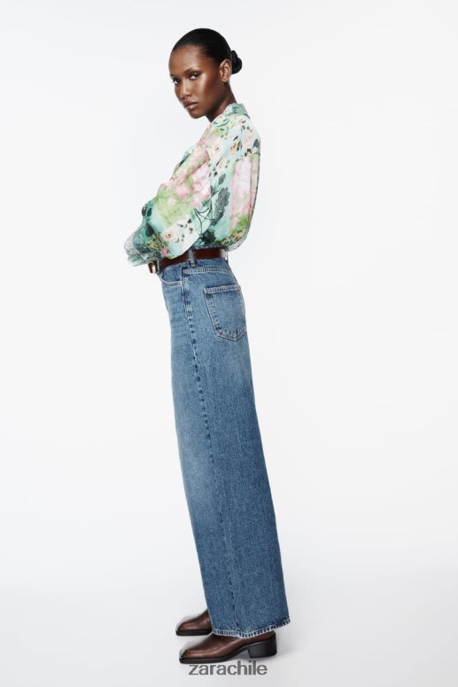 ropa cl Zara mujer camisa con estampado floral multicolor JJ06N4321