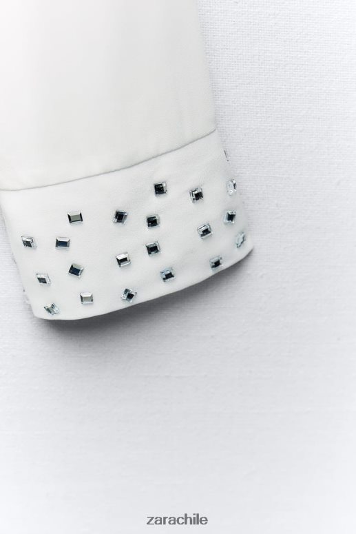 ropa cl Zara mujer camisa fluida espejada ostra blanca JJ06N4425