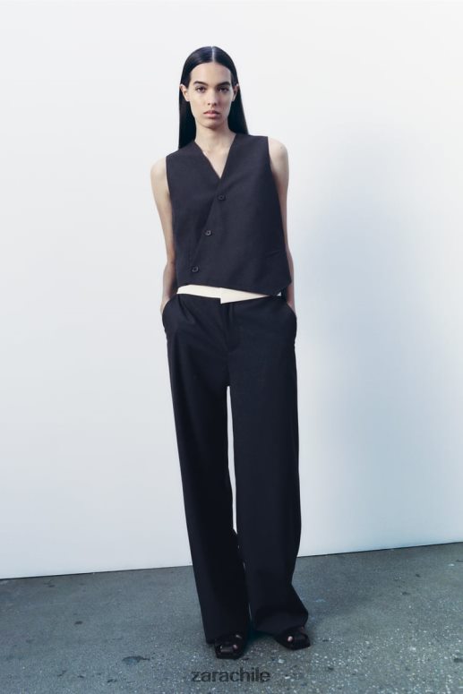 ropa cl Zara mujer chaleco asimétrico colección zw Azul marino JJ06N4188