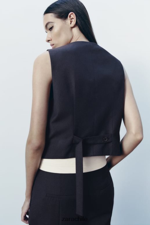 ropa cl Zara mujer chaleco asimétrico colección zw Azul marino JJ06N4188