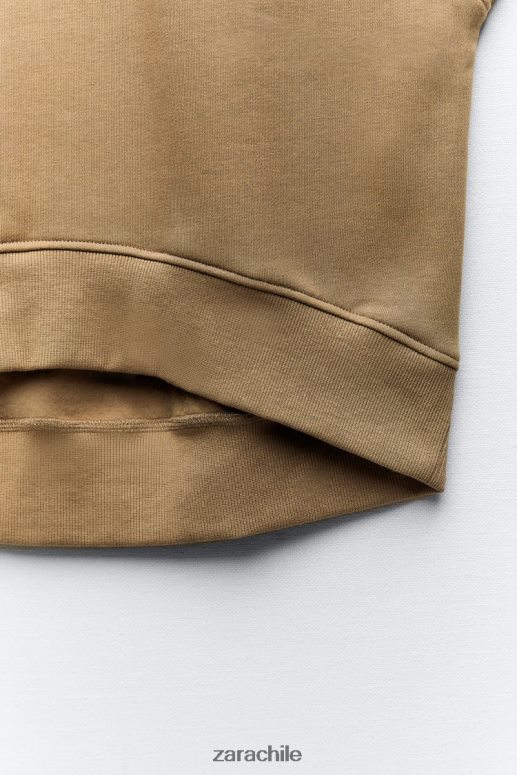 ropa cl Zara mujer chaleco de peluche caqui JJ06N4193