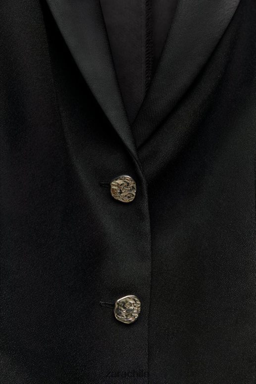 ropa cl Zara mujer chaleco superior negro JJ06N4214