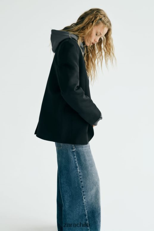 ropa cl Zara mujer americana basica negro JJ06N4148