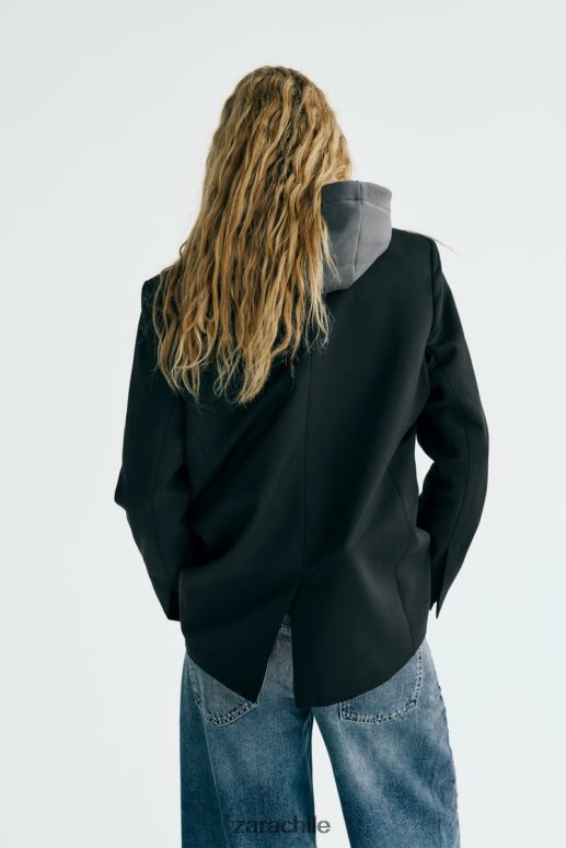 ropa cl Zara mujer americana basica negro JJ06N4148