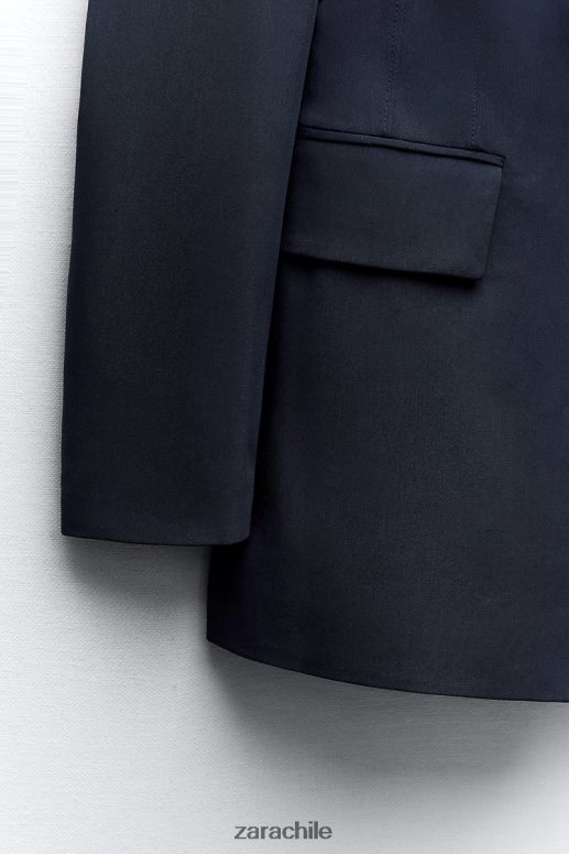 ropa cl Zara mujer blazer con costuras ajustadas Azul marino JJ06N4146