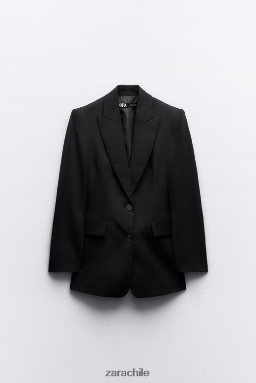 ropa cl Zara mujer blazer con costuras ajustadas negro JJ06N4144