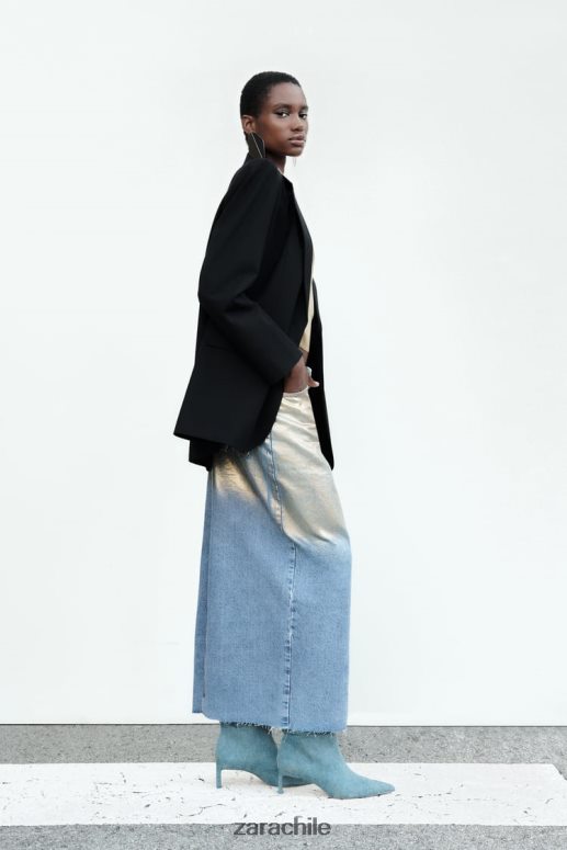 ropa cl Zara mujer blazer de corte recto negro JJ06N4159