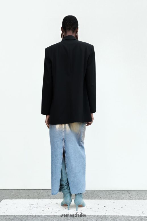 ropa cl Zara mujer blazer de corte recto negro JJ06N4159