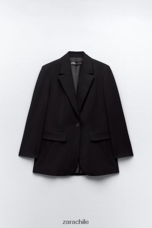 ropa cl Zara mujer blazer de corte recto negro JJ06N4159