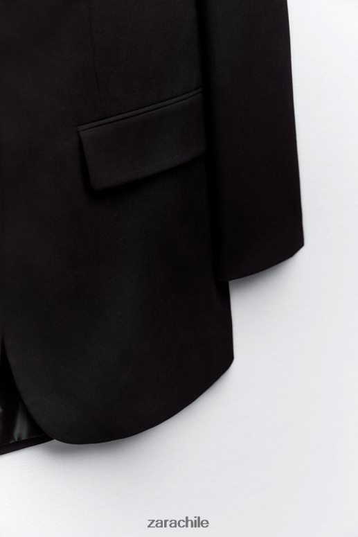ropa cl Zara mujer blazer de corte recto negro JJ06N4159