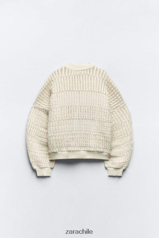 ropa cl Zara mujer bombardero rústico crudo JJ06N457