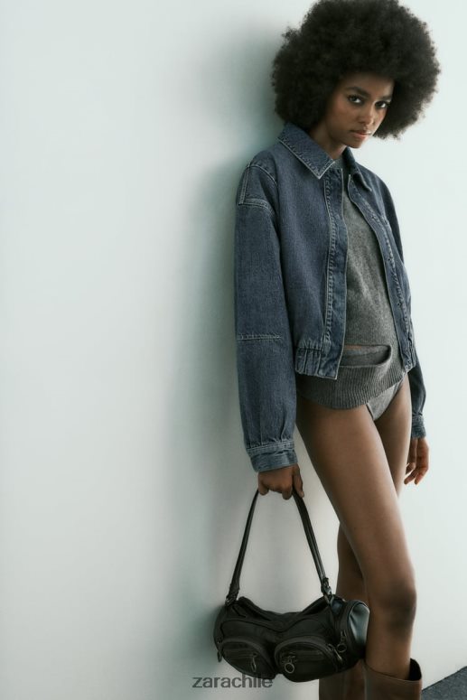 ropa cl Zara mujer bomber de mezclilla trf azul JJ06N420