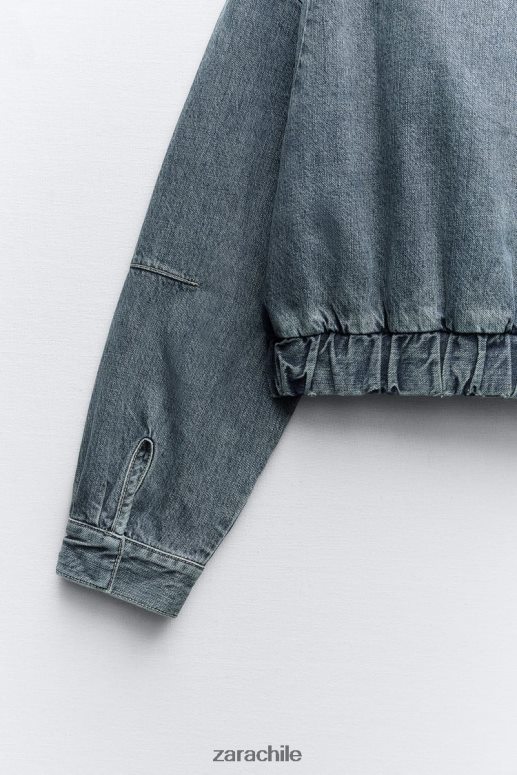 ropa cl Zara mujer bomber de mezclilla trf azul JJ06N420