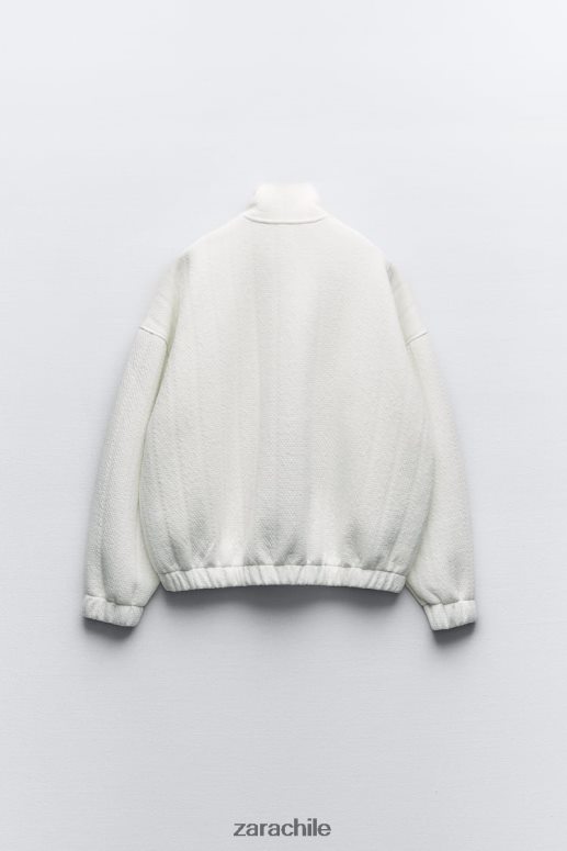 ropa cl Zara mujer bomber oversize acolchado crudo JJ06N454