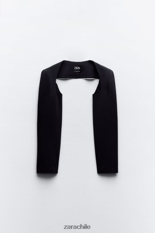 ropa cl Zara mujer calentadores de brazos ribeteados azul marino oscuro JJ06N487