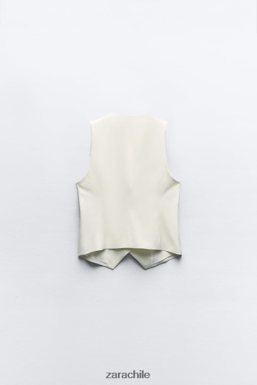 ropa cl Zara mujer chaleco a medida crudo JJ06N4153