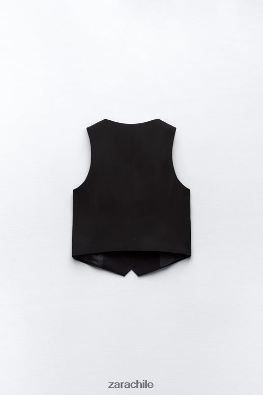 ropa cl Zara mujer chaleco a medida negro JJ06N4145
