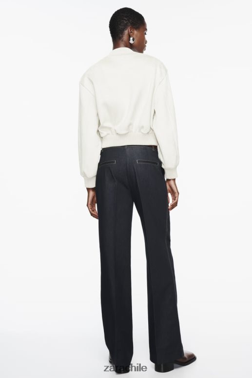 ropa cl Zara mujer chaqueta bomber de gamuza sintética crudo JJ06N436