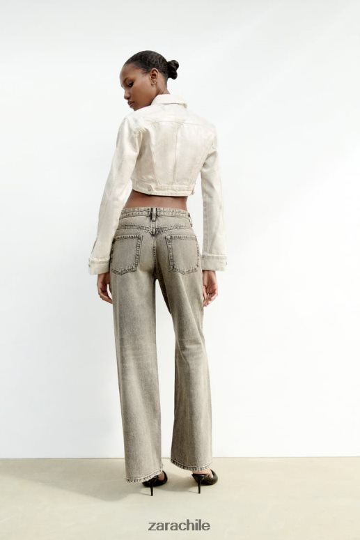 ropa cl Zara mujer chaqueta corta metalizada plata JJ06N4120