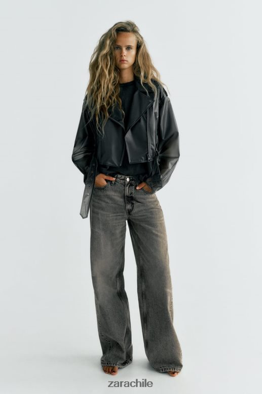 ropa cl Zara mujer chaqueta corta transparente original JJ06N494