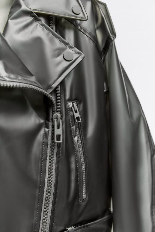 ropa cl Zara mujer chaqueta corta transparente original JJ06N494