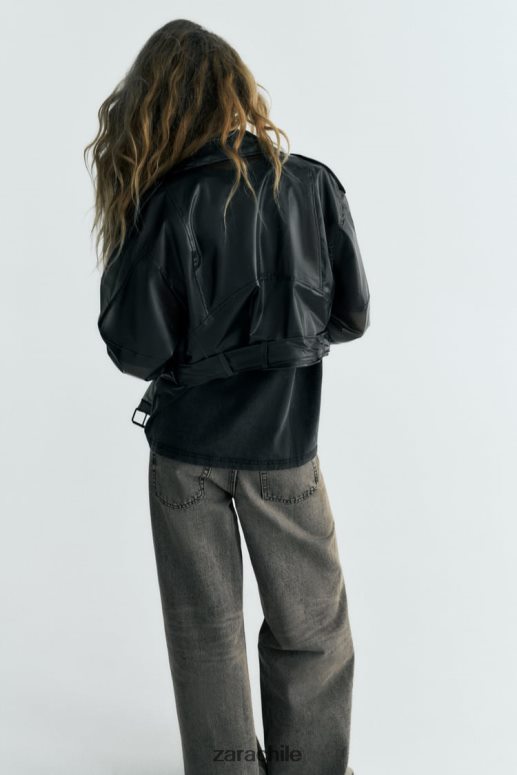 ropa cl Zara mujer chaqueta corta transparente original JJ06N494