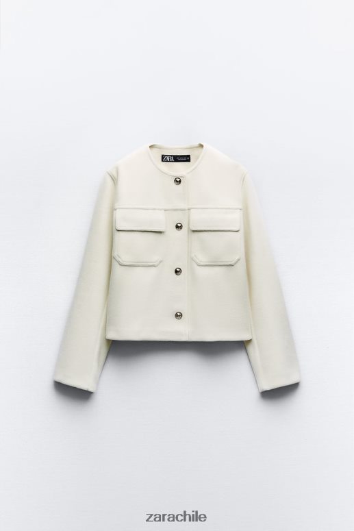 ropa cl Zara mujer chaqueta suave crudo JJ06N433