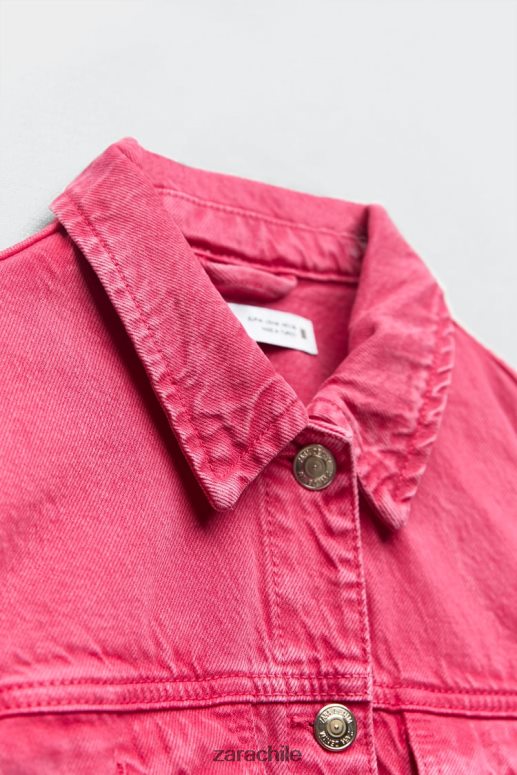 ropa cl Zara mujer chaqueta vaquera corta z1975 rosa JJ06N4123