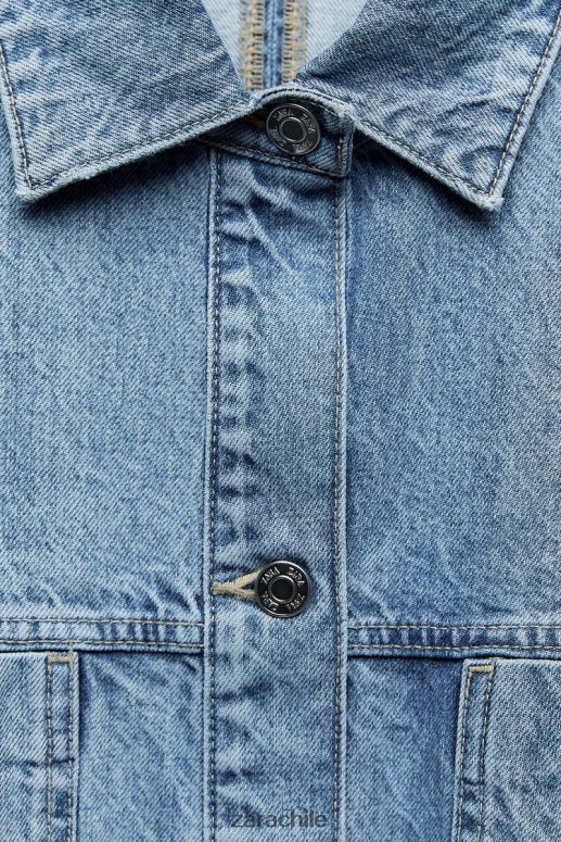 ropa cl Zara mujer chaqueta vaquera oversize z1975 azul medio JJ06N430