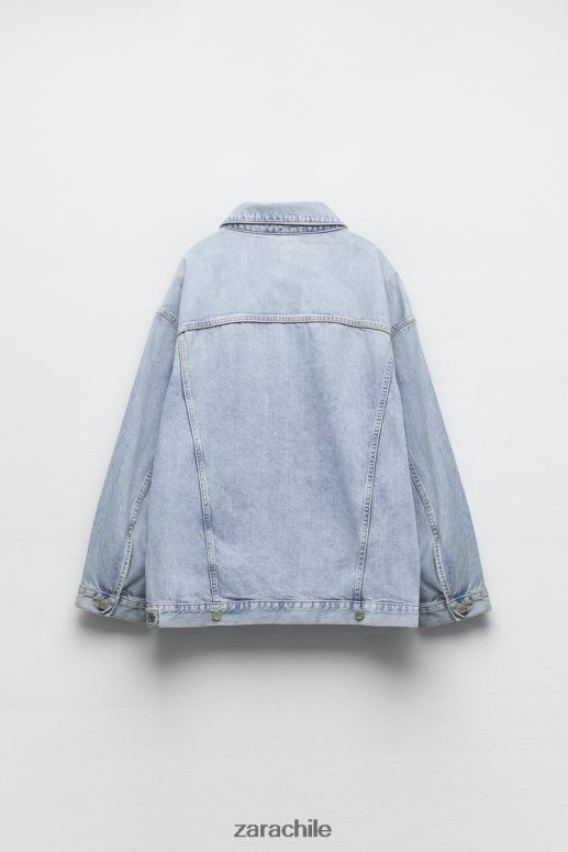 ropa cl Zara mujer chaqueta vaquera oversize zw azul claro JJ06N4138
