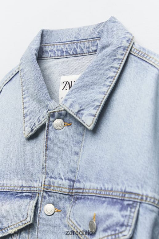 ropa cl Zara mujer chaqueta vaquera oversize zw azul claro JJ06N4138