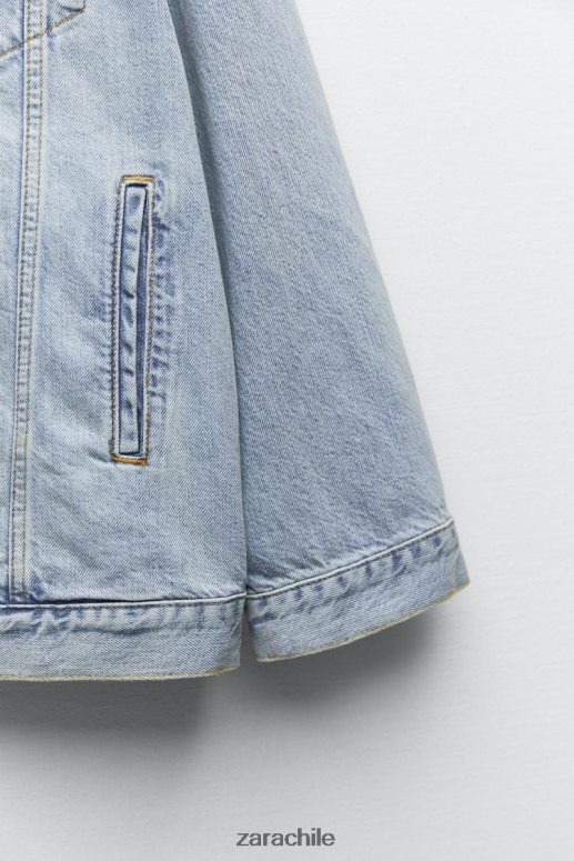 ropa cl Zara mujer chaqueta vaquera oversize zw azul claro JJ06N4138