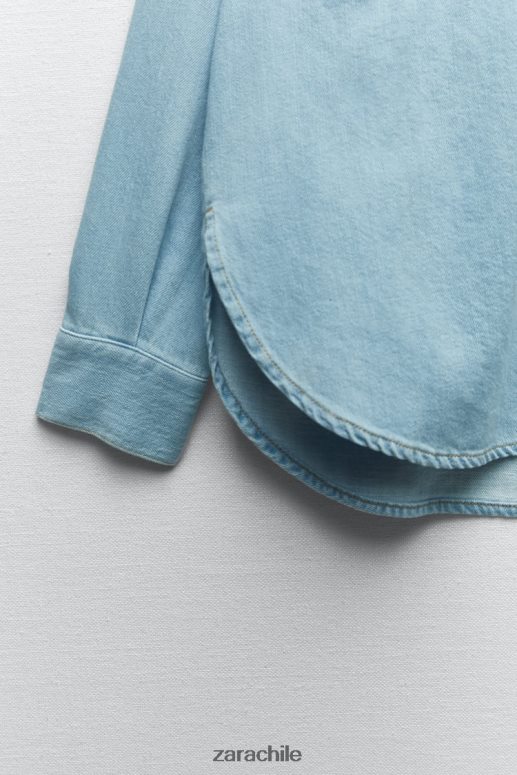 ropa cl Zara mujer chaqueta vaquera z1975 azul medio JJ06N4129