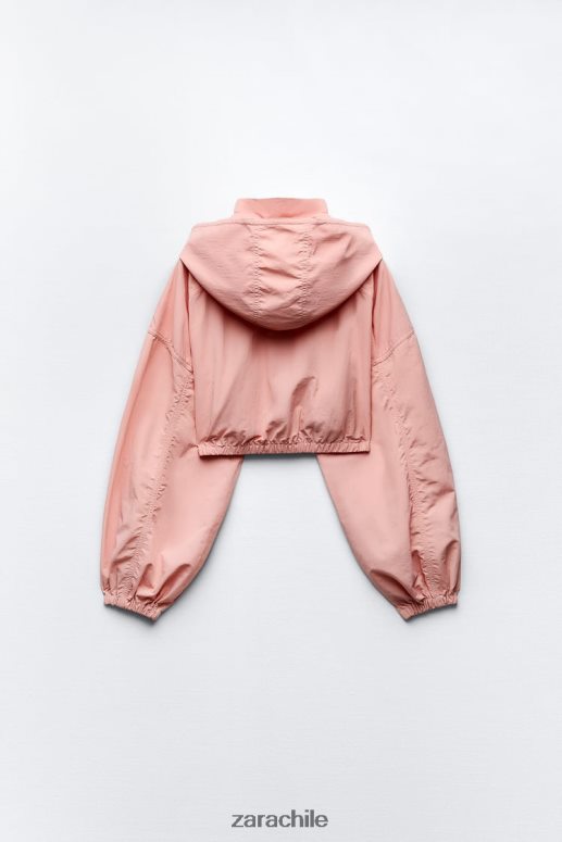 ropa cl Zara mujer impermeable de cultivo chicle JJ06N4101