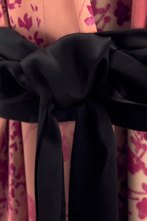 ropa cl Zara mujer kimono largo estampado rosa JJ06N4105