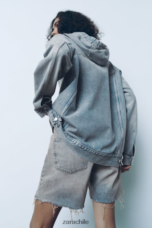 ropa cl Zara mujer sudadera denim trf azul JJ06N445